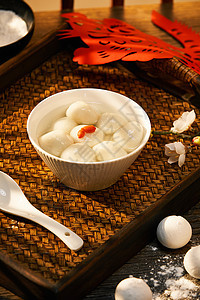 碗里的元宵节传统汤圆图片