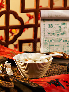 元宵节传统芝麻汤圆图片