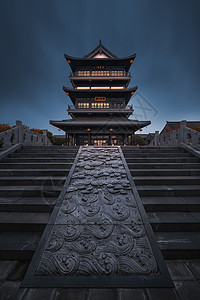 中式建筑古寺古塔图片