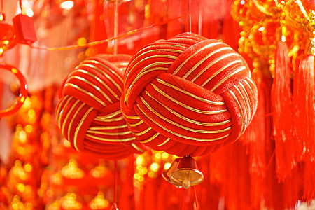 中国风新年绣球挂件图片