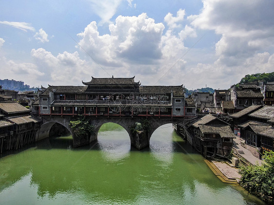 湖南湘西凤凰古城4A景区航拍图片