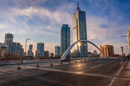 天津和平路金融中心高楼大厦背景图片
