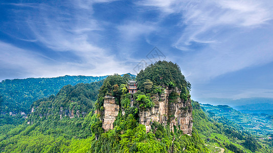 重庆綦江白云观山顶的道观背景图片