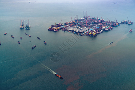 深圳海上港口背景图片