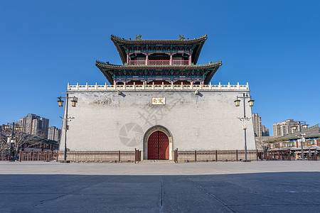 天津古文化街鼓楼高清图片