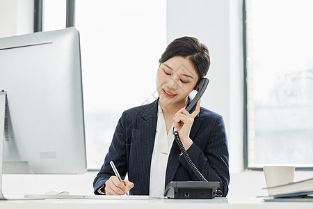 美女客服话务员服务通话形象图片