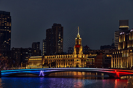 夜晚霓虹灯风景图片