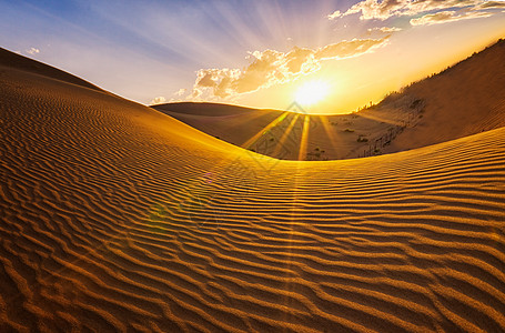 敦煌雅丹地貌敦煌沙漠日照风景背景