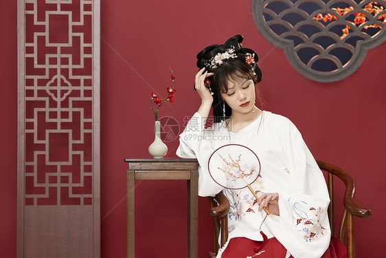 中国风传统文化汉服美女图片