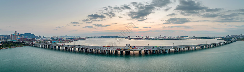 广深沿江高速深圳前海段前景背景图片