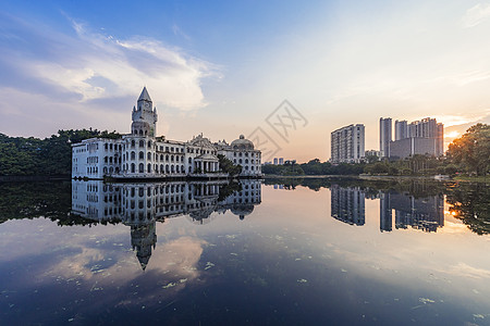 广州W酒店广州地标流花湖公园背景