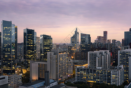 北京国贸傍晚风景城市风光图片