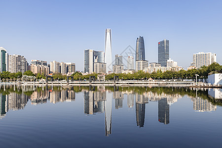 东莞城市CBD建筑风光背景图片