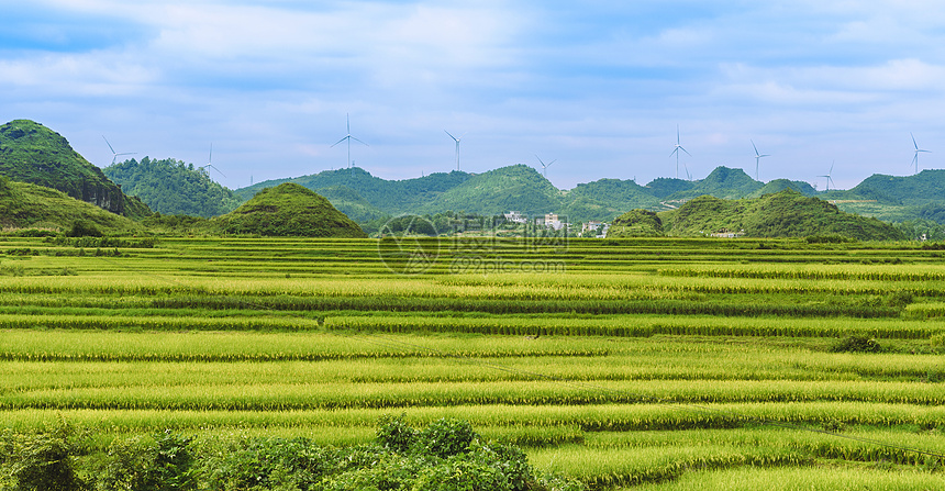 高山田园风光图片