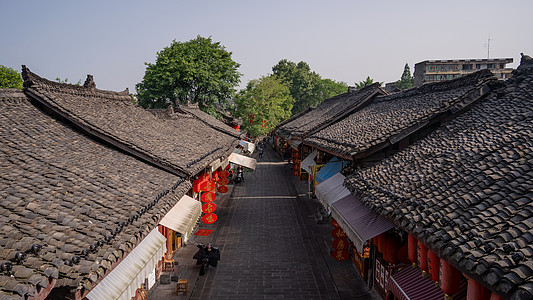 四川阆中四川南充阆中古城街景背景