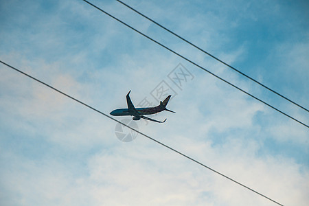 空中客机天空中的飞机背景