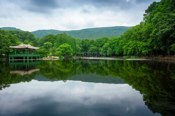 5A景区南京钟山风景名胜区流徽榭夏季风光图片