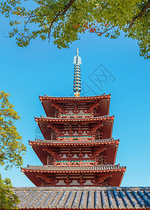 大阪什滕诺吉寺的五座塔楼图片