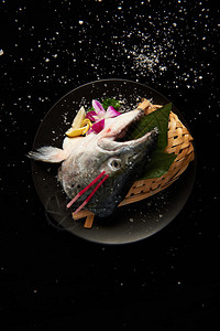 三文鱼创意摄影图片