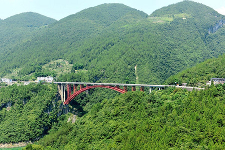 青川县姚渡大桥背景