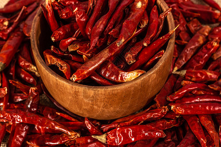 农家乐风格干辣椒特写图片