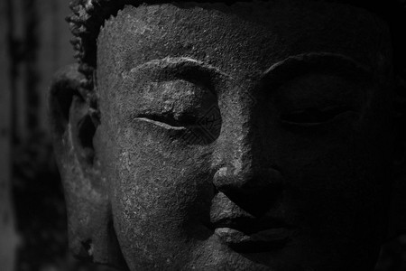 佛头黑白世界图片素材
