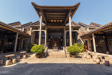 琼花玉树佛山琼花会馆背景