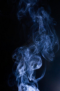 彩色烟雾黑背景素材图片