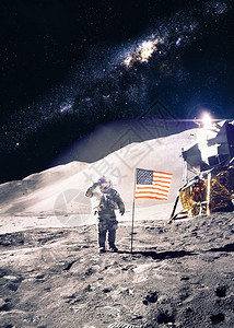 宇航员在月球上图片