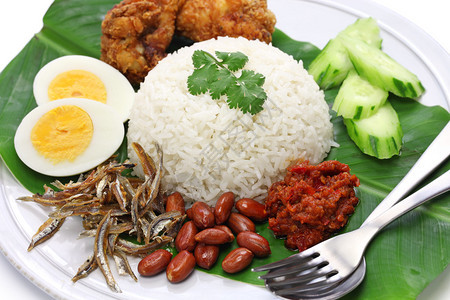 椰浆饭椰浆饭马来西亚美食图片