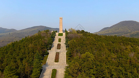 5A景点茅山风景区抗战纪念碑背景图片