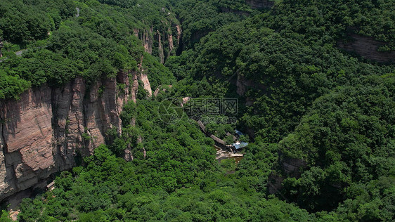  5A景区龙潭大峡谷奇特峡谷地貌航拍图片