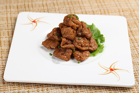 中式美食农家肉汁油豆腐图片