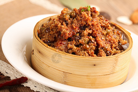 中式美食粉蒸肥肠背景图片