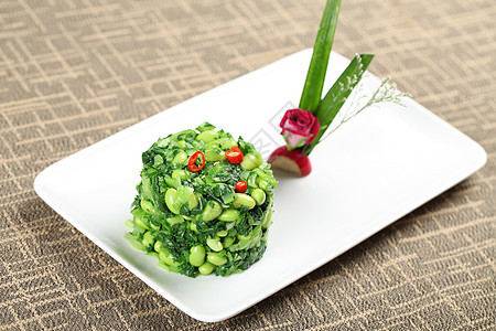中式美食青菜毛豆图片