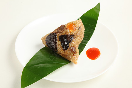 香菇鸭蛋黄肉粽背景图片