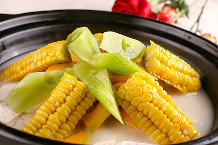 椰汁玉米南瓜煲图片