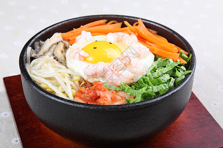 明太鱼石锅拌饭图片素材