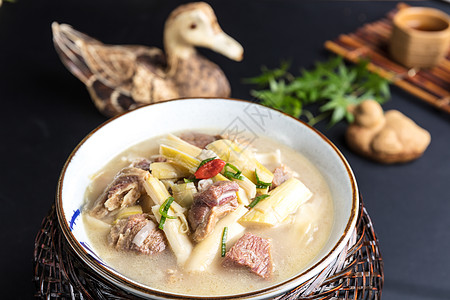 扁尖炖老鸭装饰菜老鸭煲高清图片