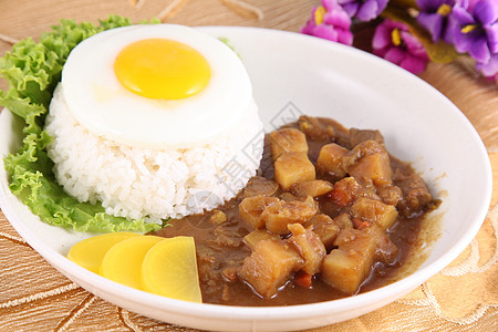 咖喱牛肉饭咖喱土豆牛肉饭高清图片