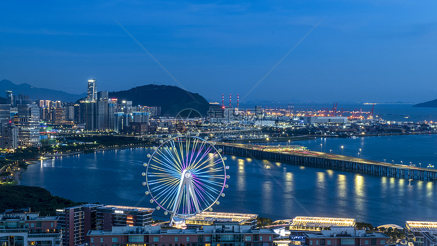 广东深圳市区建筑夜景图片