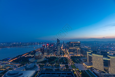 杭州来福士夜景建筑风光背景图片