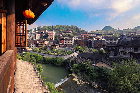 湘西芙蓉镇背景图片