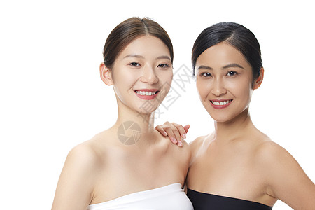妇女素材黑白黑白肤色女性美妆护肤面部展示背景