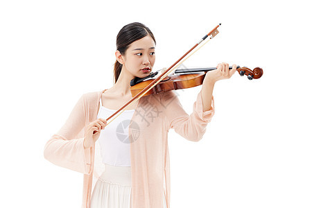 青年女性拉小提琴图片
