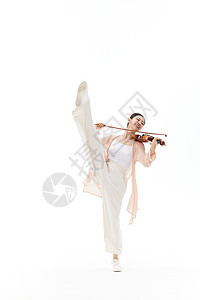 拉小提琴的女演奏家背景图片