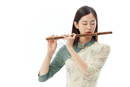 吹笛子背景图片