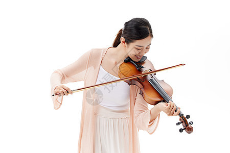 青年文艺女性拉小提琴图片