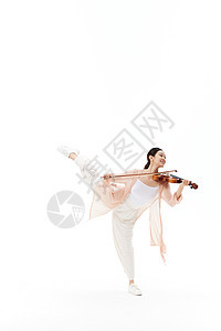 拉小提琴的青年文艺女性演奏家图片
