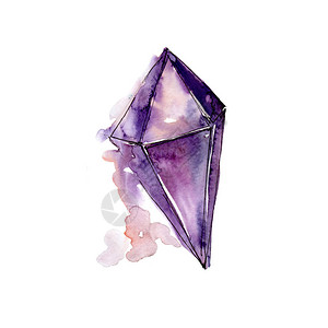 紫色钻石岩首饰矿物图片